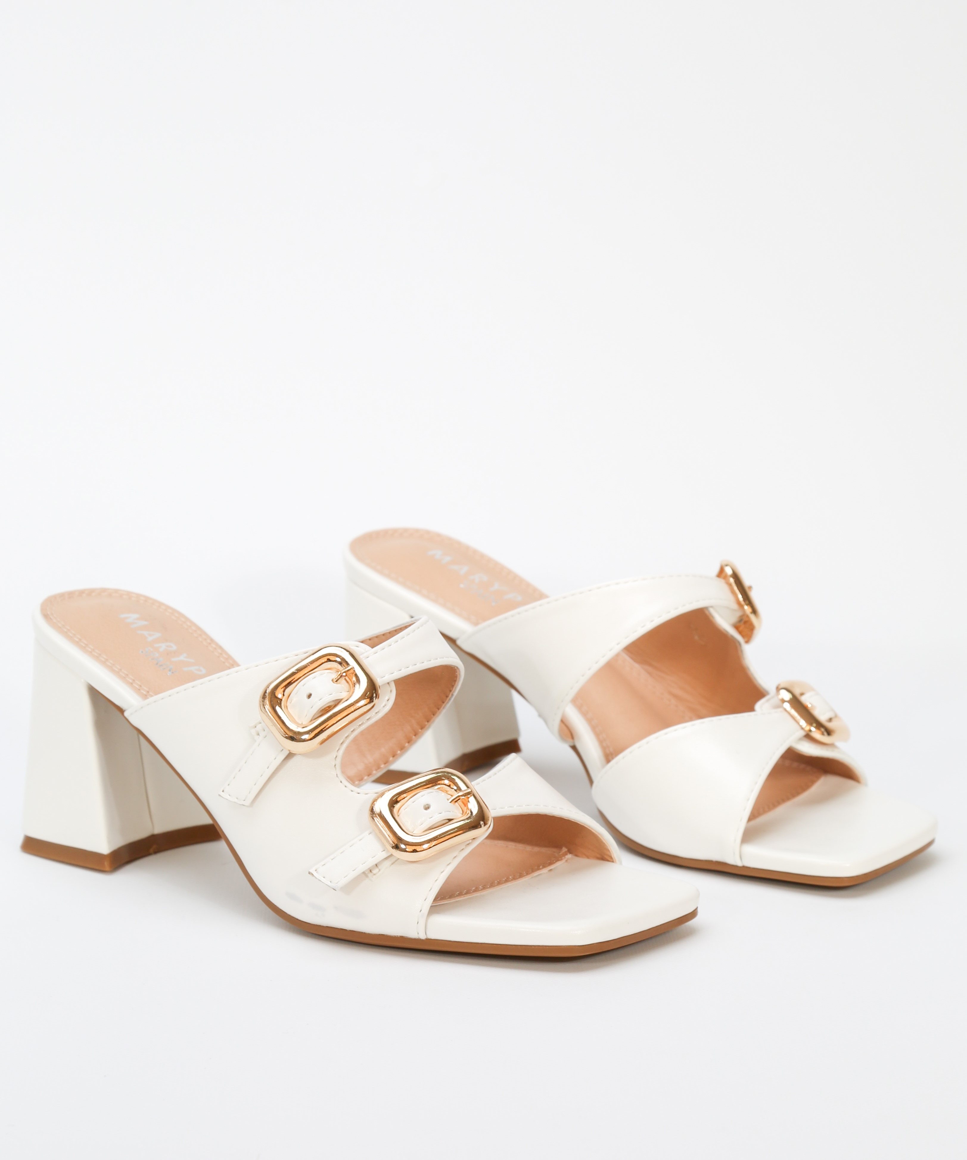 Sandalia tac&oacute;n doble hebilla image number null